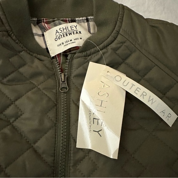 New! Ashley by 26 International Outerwear Olive Green Jacket Coat Women’s Medium - Picture 8 of 8